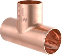 Kirchhoff Koperen T-stuk, blank, 12 mm, 3 sockets, (5130) - 989042055