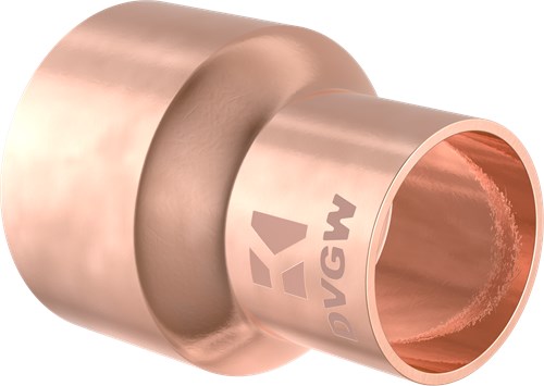 Kirchhoff Koper reduceerdoosje dubbel, blank, 22 mm x 15 mm, 2 sockets, (5240) - 989064055