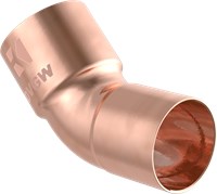 Kirchhoff Koperbocht 45°, blank, 18 mm, 1 socket (5040) - 989143055