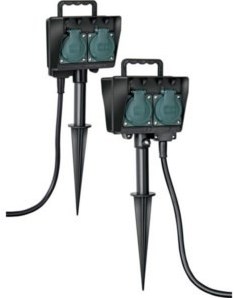 Brennenstuhl tuin stekkerdoos met grondpin 4x230V contactdoos voor tuin | 1154450 - 1154450-3
