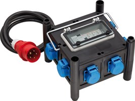 Brennenstuhl Compacte rubberen stroomverdeler / rubberen verdeler (2m kabel, 2xCEE 400V/16A, 1 x CEE 400V/32A, 4x 230V/16A, permanent buitengebruik, fabrikaat in Duitsland