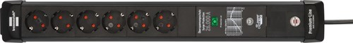 Brennenstuhl Premium-Line WiFi contactdoosstrook | overspanningsbeveiliging | 6-voudig | 1,8m | zwart | H05VV-F 3G1,5 | 26,000A - 1951160611-2