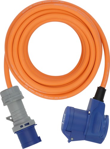 Brennenstuhl Camping CEE verlengkabel CEE-stekker, haakse koppeling | 10m | oranje | H07RN-F 3G2,5 | IP44 | 230V/16A - 1167650310-2