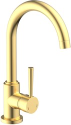 Schutte CORNWALL ééngreepsmengkraan keuken met ronde uitloop, goud mat
 - 79167 79167