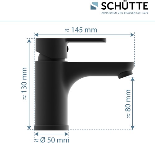 SCHÜTTE Denver - Badkraan - Mengkraan - 150 mm Hartafstand - Zwart Mat SCHÜTTE Denver - Badkraan - Mengkraan - 150 mm Hartafstand - Zwart Mat