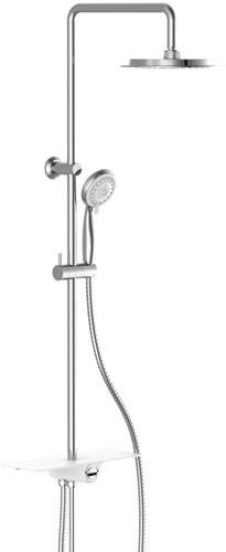 Schutte AQUASTAR hoofddouche set met planchet | chroom-wit 60500