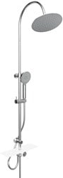 Schutte AQUASTAR hoofddouche set met planchet | chroom-wit
 - 60520 60520