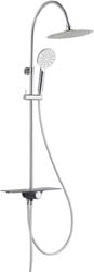 Schutte AQUASTAR hoofddouche set met planchet | chroom-antraciet
 - 60521 60521