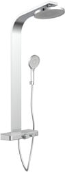 Schutte SAMOA RAIN douchesysteem met thermostatisch planchet | chroom-licht grijs
 - 60570 60570