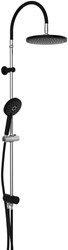 Schutte MATAO RAIN hoofddouche set | chroom/mat zwart
 - 60626 - 60626
