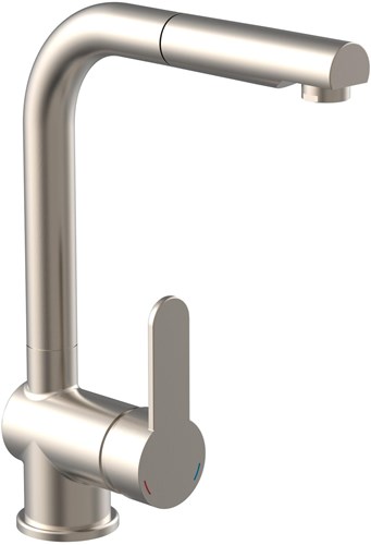 Schütte Schutte london ééngreepsmengkraan keuken met uittrekbare uitloop | roestvrij staal-look - 79705 - 79705 afbeelding