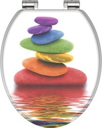 Schutte MDF WC-bril COLORFUL STONES met soft-close
 - 80120 80120