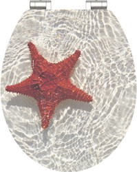 Schutte MDF High Gloss WC-bril RED STARFISH met soft-close
 80541