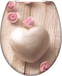 Schutte Duroplast WC-bril ROMANTIC met soft-close en quick-release
 - 82370 82370