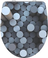 Schutte Duroplast High Gloss WC-bril ROUND DIPS met soft-close en quick-release
 - 82593 82593