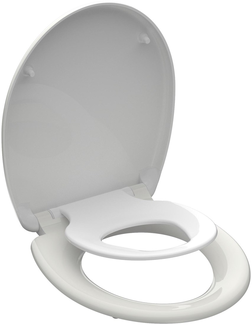 Toiletbril Aloni Family met Geïntegreerde Kinderzitting Duroplast