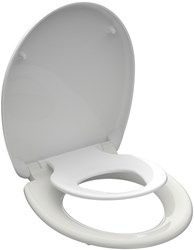 Schutte Duroplast WC-bril FAMILY WHITE met geïntegreerde kinderzitting | met soft-close en afklikbaar
 - 82940 - 82940