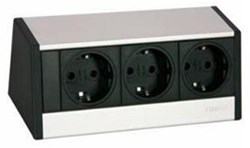 Eyckhaus Contactdoosgangselement 3-wegs zwart/zilver - 2152 2152