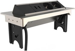 Eyckhaus E2 inschruifbaar tafel contactdoosstrook | 2-voudig stopcontact en 2 x USB - 3074 3074-