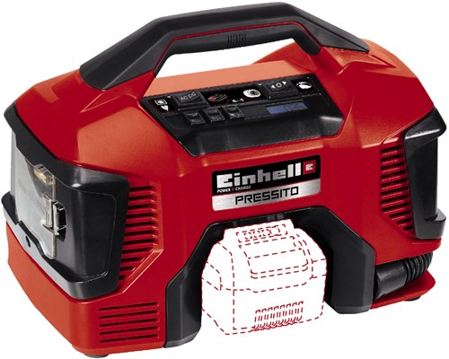 Einhell PRESSITO Solo - Accu Compressor | 18V | 11 bar | 21 L/Min - 4020460 4020460