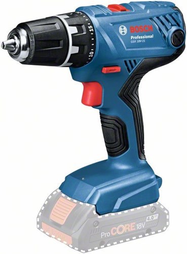 Bosch Blauw GSR 18V-21 Professional | Accuschroefboormachine | Body | zonder accu's en lader - 06019H1071