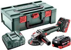 Metabo WVB 18 LT BL 11-125 Quick Accu Haakse Slijper | 18V | 2 x 5,5 Ah accu + snellader | Metabox 165L - 613057660
