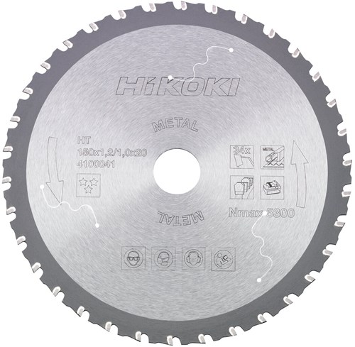 Hikoki Accessoires Tct-Zaagblad Staal 150 x 20 T34 Trapezium/Vlakke Tand - 4100041