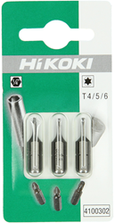 Hikoki Accessoires Bits 1/4" Torx T4 / T5 / T6 - 25Mm 4100302