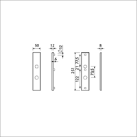 AMI Veiligheidsbeslag 251/50 Buiten en Binnen Rc22,5-73.5 F1 Deurdikte 38/42 Mm - 803181-2