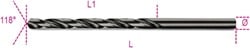 Beta Spiraalboren, lange uitvoering HSS volledig geslepen gebruneerd 412L 2,50 - 004120234