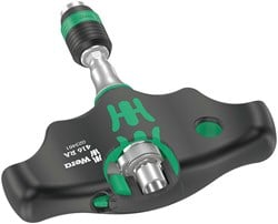 Wera 416 RA T-greep bithandhouder met ratelfunctie en Rapidaptor snelwisselfunctie, 1/4" x 45 mm - 05023461001