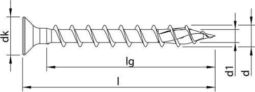 HECO-TOPIX-plus A2 4,5 x 40, scharnierschr, vk, T-20, VVD,500 st - HC61701-2
