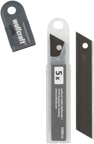 Wolfcraft Abbrechklingen | 18mm | Zwart | 5 stuks - 4208100
