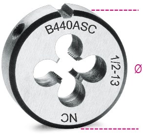 Beta Snijplaten, grove spoed, UNC draad verchroomd staal 440ASC 7/8 - 004400229