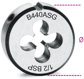 Beta Snijplaten, cilindrisch GAS draad verchroomd staal 440ASG 1/2 - 004400259