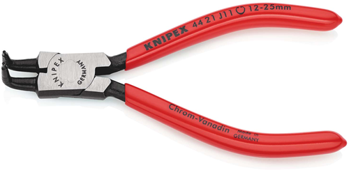 Knipex Borgveertang voor binnenringen in boringen | Kunststof bekleed | Zwart geatramenteerd - 44 21 J11 SB-2
