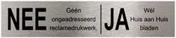 Stoer! Ja/Nee Plaatje Rvs/Zwart - 45005510