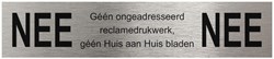 Stoer! Nee/Nee Plaatje Rvs Zelfklevend - 45005520