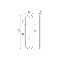 AMI Langschild 200/1/7 Sl 72 F-1 - 212104-2