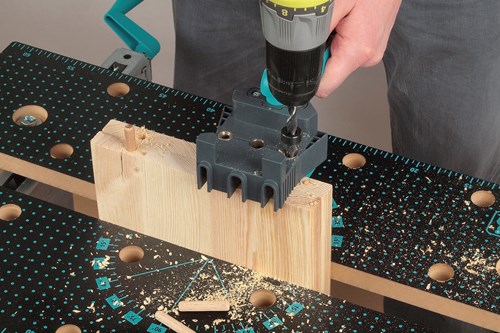 Deuvel set, 5 pons hulpmiddelen voor houtbewerking, blauwe aluminium deuvel sets voor het boren van 6/8 / 10mm deuvelgaten Deuvel set, 5 pons hulpmiddelen voor houtbewerking, blauwe aluminium deuvel sets voor het boren van 6/8 / 10mm deuvelgaten