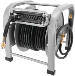 Airpress Luchtslanghaspel PU vloermodel | zelf-oprollend | 1/4" buitendraad | 8 x 14 mm 30 m | 20 bar - 46508