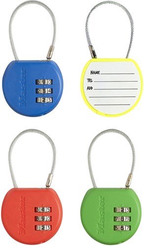 Masterlock Hangslot met adreslabel 42mm - 4671EURDCOL 4671EURDCOL