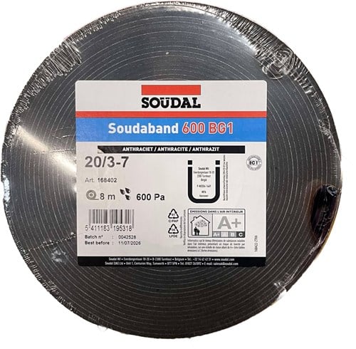 Soudal SOUDABAND 600 BG1 20/2-4 Anthracite (10m)  - 168403