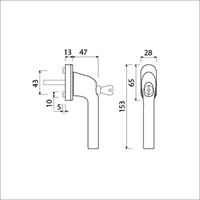 AMI Veiligheidsbeslag Raamgreep 822 7X35 F1 Ovaal - 425671-2