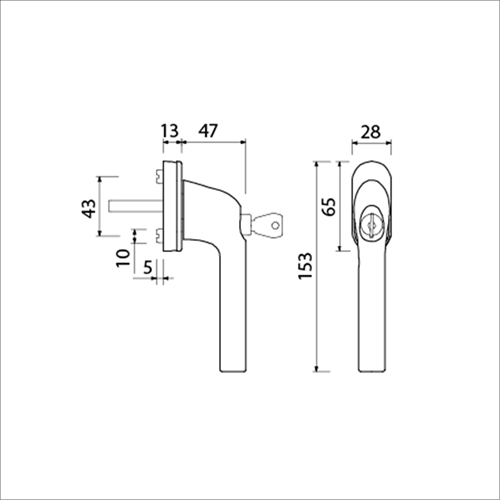 AMI Veiligheidsbeslag Raamgreep 822 7X35 F1 Ovaal - 425671-2