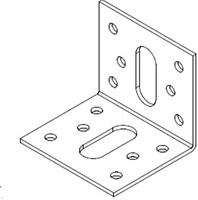 Waelbers Hoekanker m/ril 125x125x45x2,5mm zwart - 10 Stuk(s) - 4917.05-2
