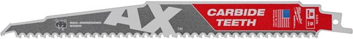 Milwaukee Accessoires Milwaukee heavy duty ax™ sloopbladen met carbide tanden | tct ax 230mm x 5 tpi | 5 pc - 48475526