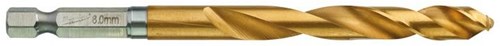 Milwaukee Accessoires metaalboor shockwave hss-g ti. 8mm -1pc - 48894719 afbeelding