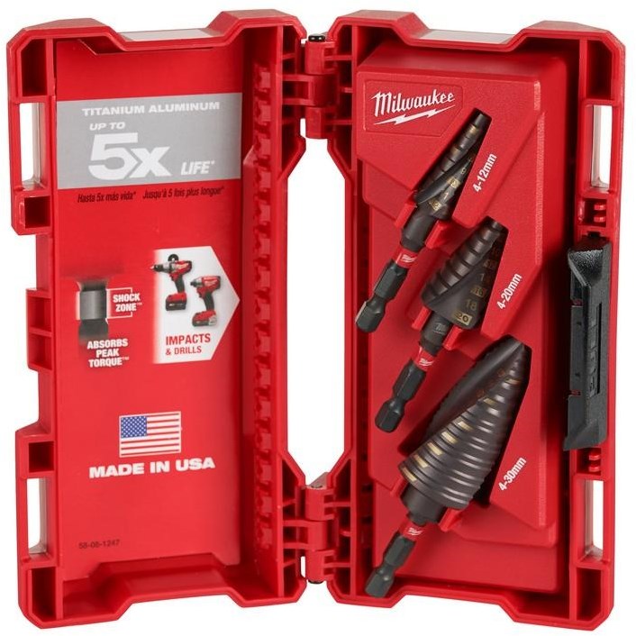 Milwaukee Accessoires ShockWave Step Drill Set-3pc - 48899266 ...