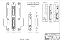 Nemef PM 4911/12 Sluitgarnituur | set bestaande uit sluitkom VS 4910 | sluitplaat PM 4910 | 2 stuks bijzetsluitkom VS 4915 | DR 1+2+3+4 - 9491190236-2